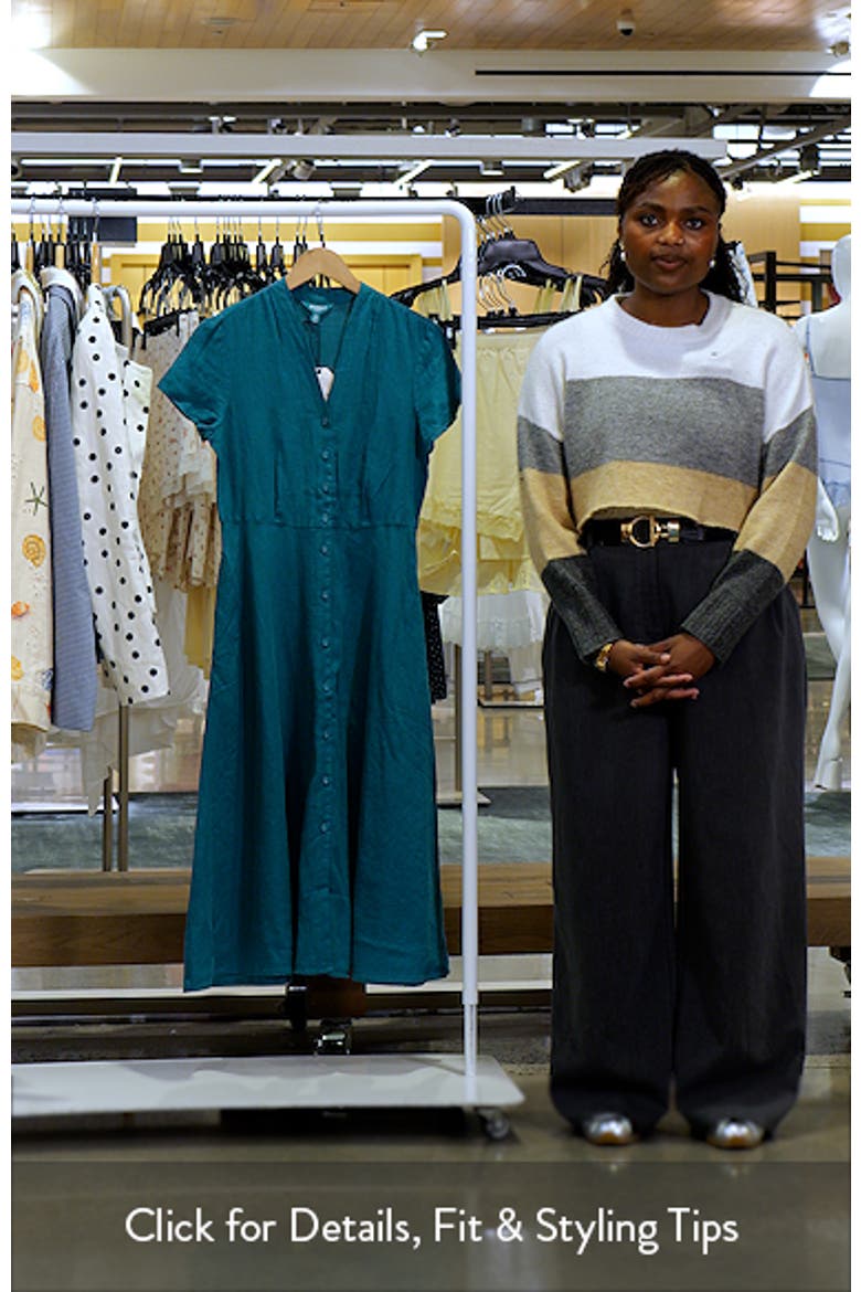 Carved Wood Linen Midi Dress video