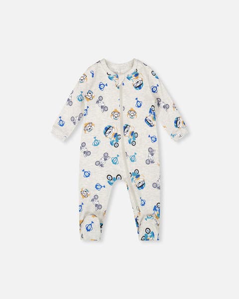 One-Piece Organic Cotton Pajama Monkey (Baby)