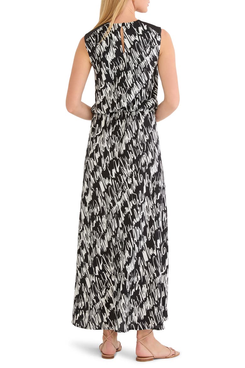 Margot Cursive Print A-Line Dress, Alternate, color, BLACK MULTI