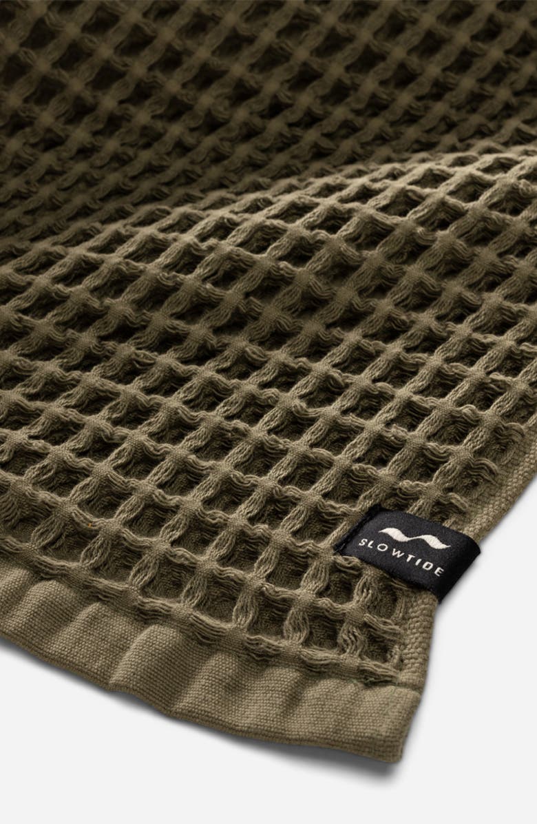 Slowtide Guild Beach Towel, Alternate, color, Olive