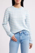 Caslon® Stripe Crewneck Rib Sweater