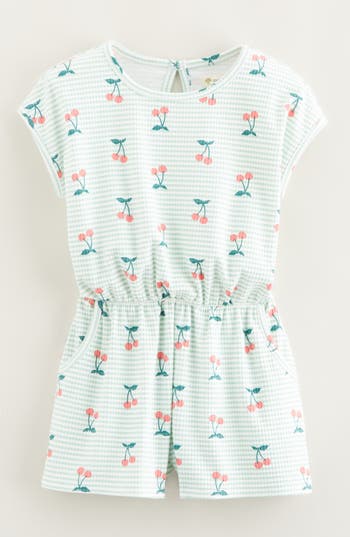 Tucker + Tate Kids' Print Rib Romper In Green