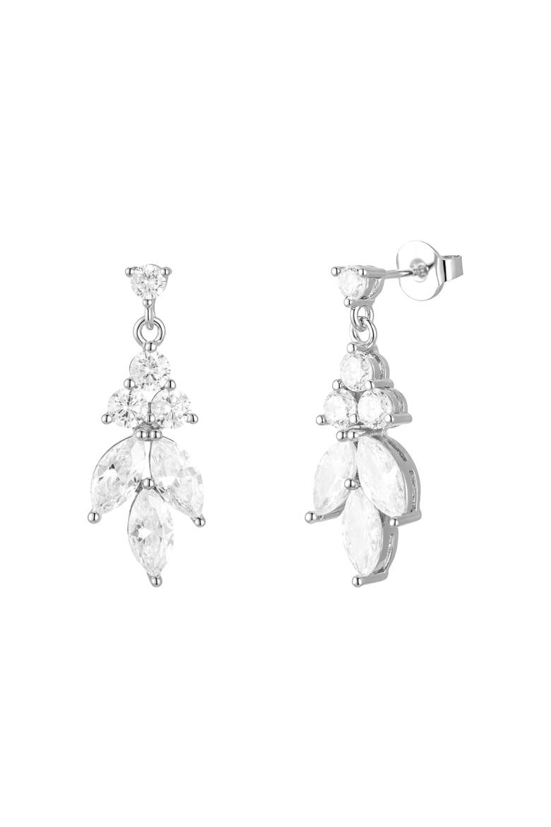 Vania Crystal Earrings, Main, color, Silver