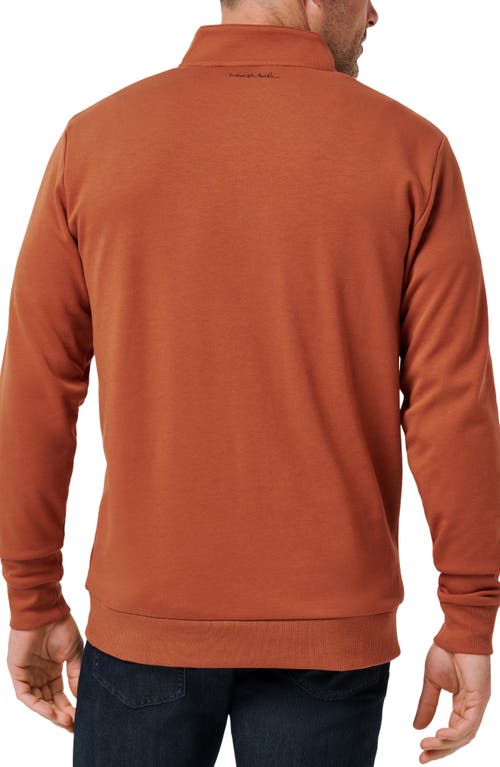 Travismathew Cloud 2.0 Quarter Zip Pullover In Brown
