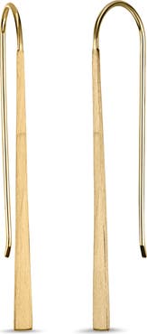 Bony Levy 14K Gold Long Bar Drop Threader Earrings (Online Trunk Show)