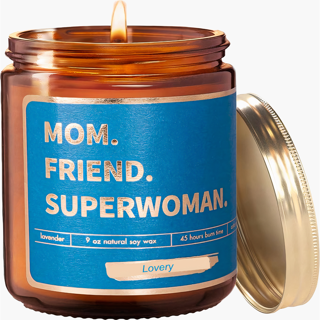 Lovery Mothers Day Superwoman Soy Wax Candle