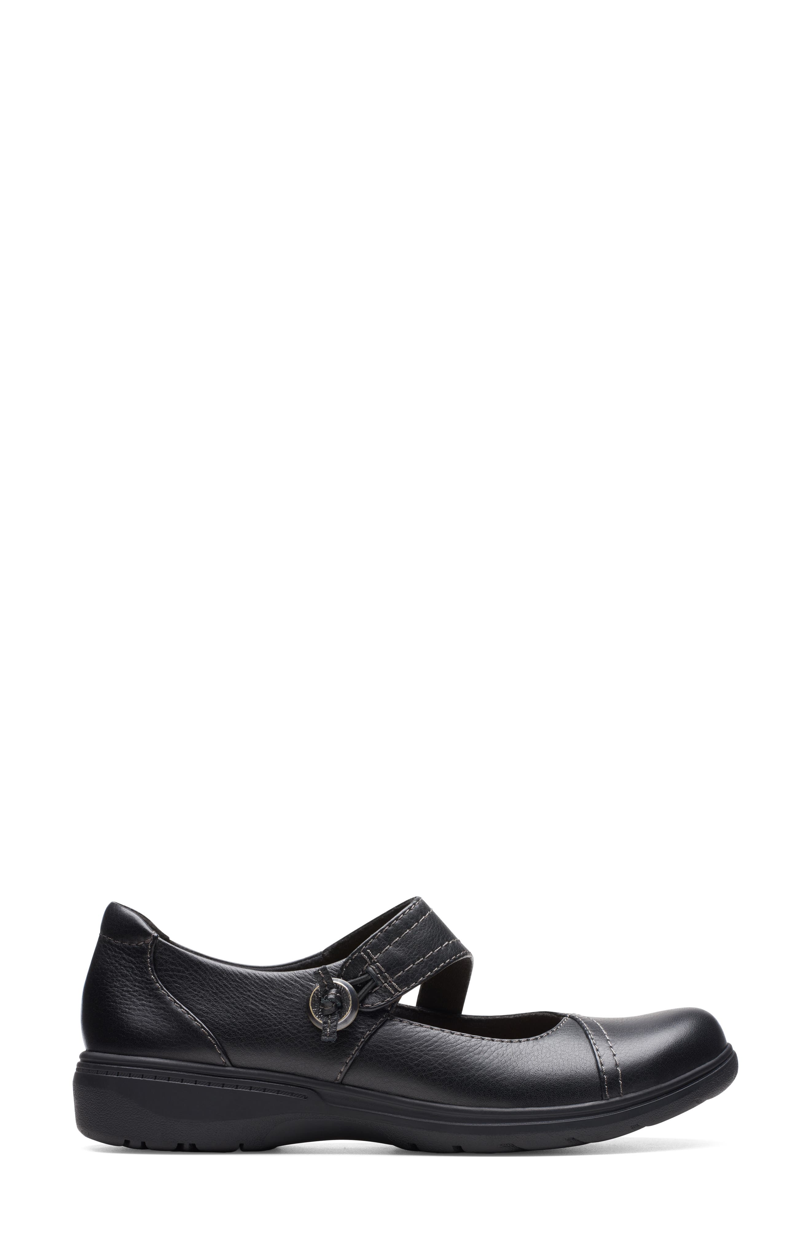 Clarks<sup>®</sup> Carleigh Jane Shoe, Alternate, color, Black Leather