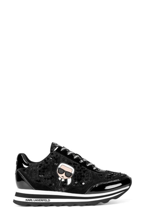 Karl Lagerfeld Paris Meade Platform Sneaker In Black