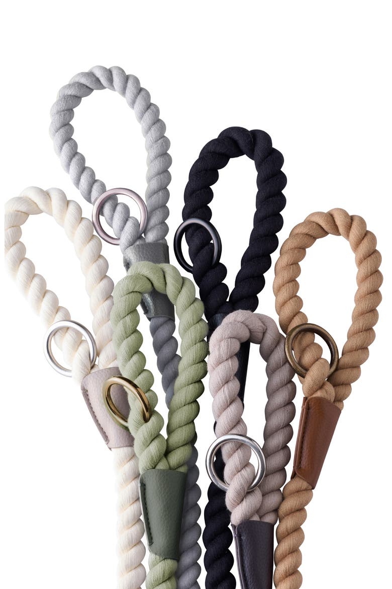 Rowan Vegan Leather Rope Leash, Alternate, color, SCOTTISH OLIVE