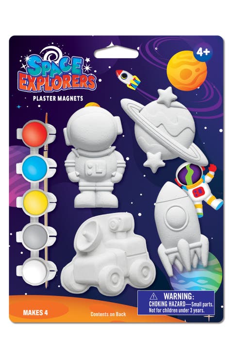 MasterPieces - Space Explorers - 6-Pack Plaster Magnets Paint Kit