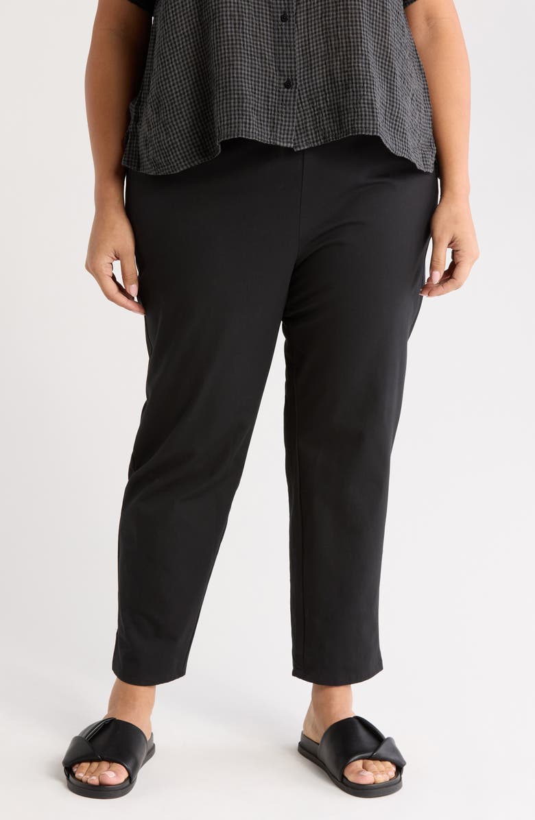 Eileen Fisher Slim Ankle Pants, Main, color, Black
