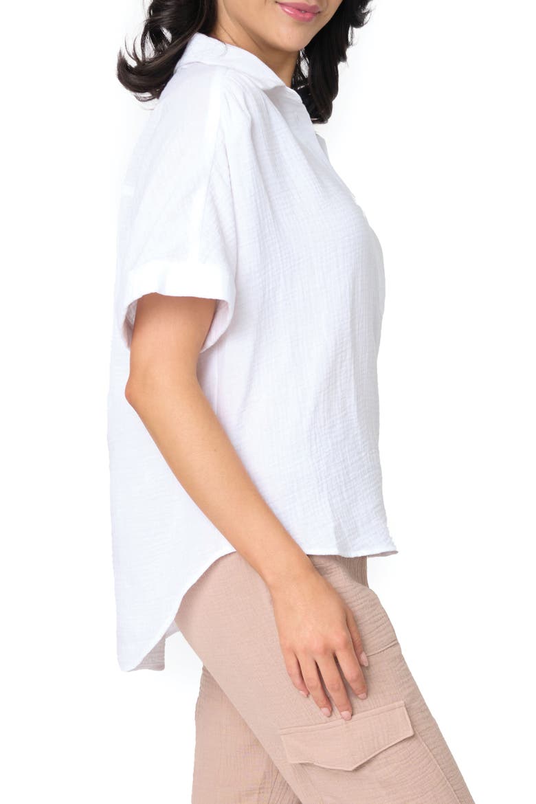 All Day Cotton Gauze Popover Shirt, Alternate, color, SALT