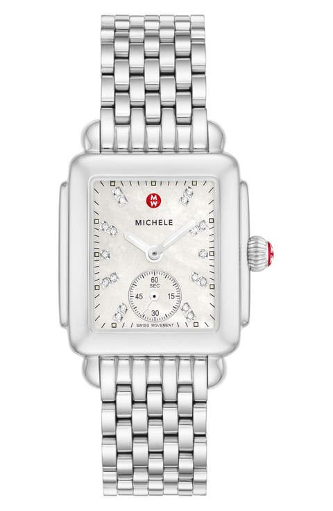 Deco Mid Diamond Dial Bracelet Watch, 28mm x 30mm