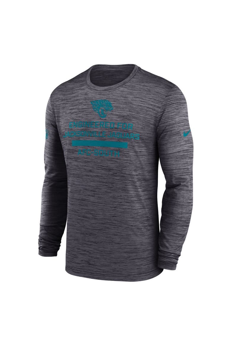 Men's Nike Black Jacksonville Jaguars Sideline Velocity Performance Long Sleeve T-Shirt, Alternate, color, Black