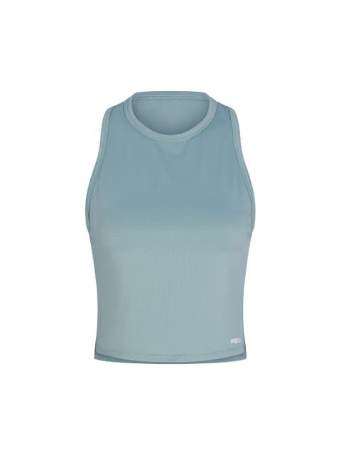 Cropped Racer Back Tank