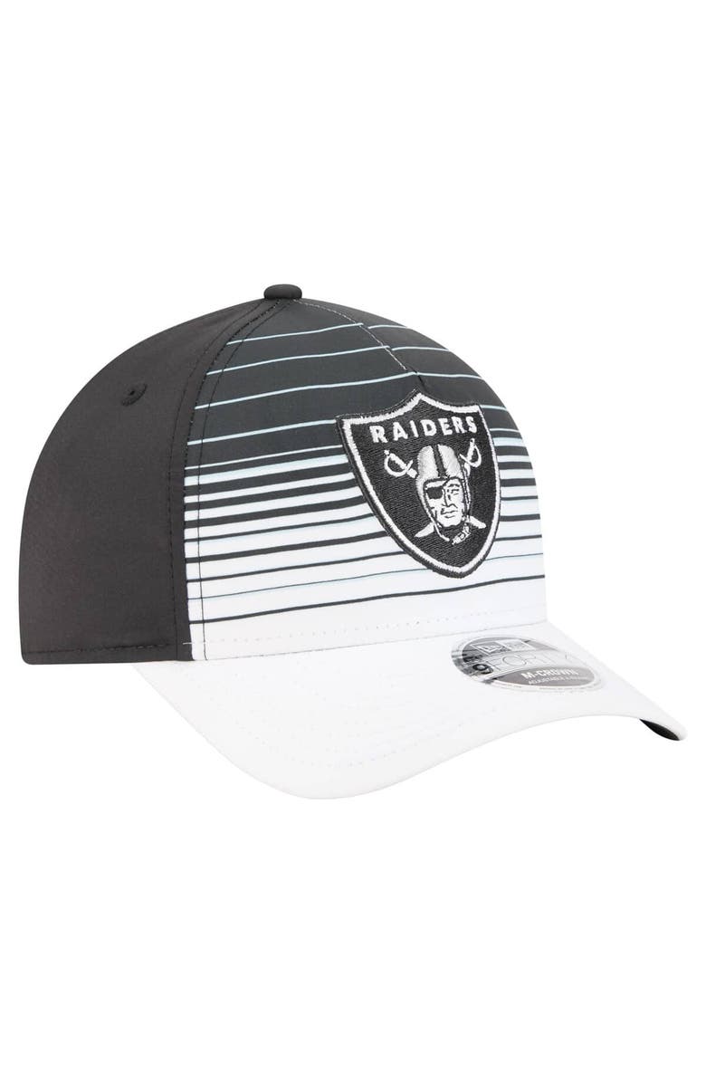 New Era Men's New Era White/Black Las Vegas Raiders Adventure Gradient 9FORTY M-Crown A-Frame Adjustable Hat, Alternate, color, White