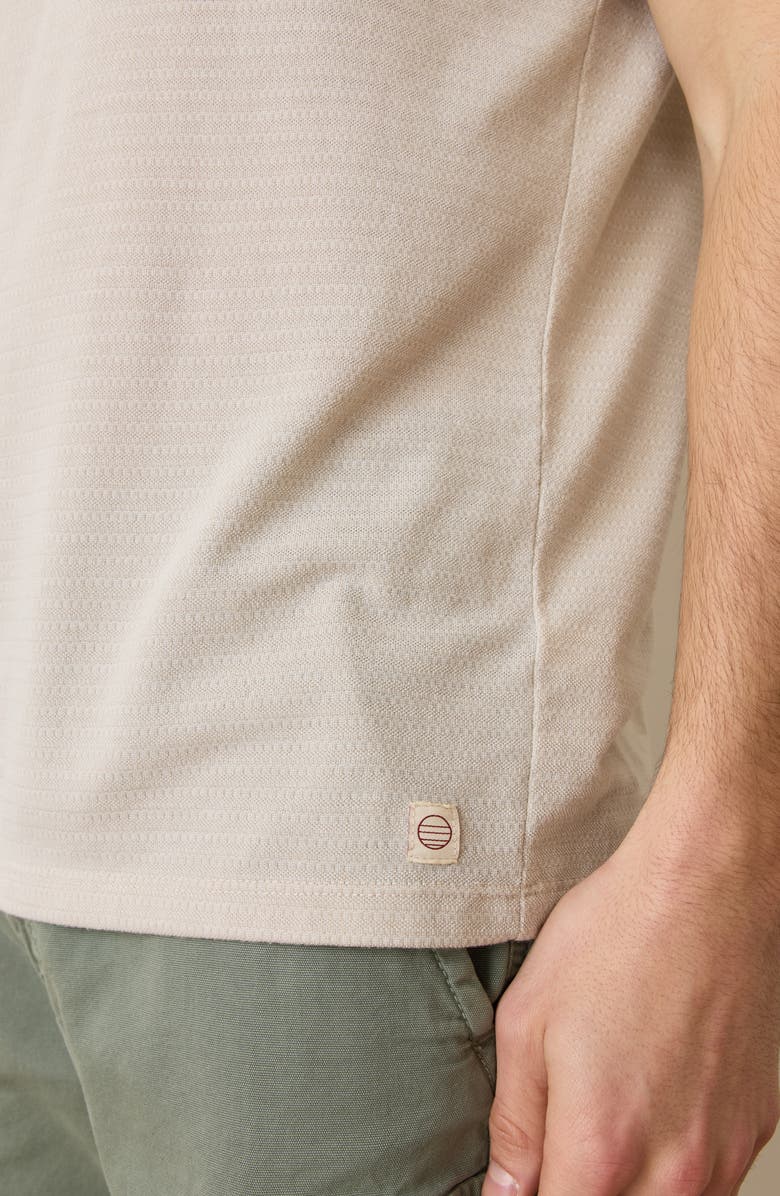 Marine Layer Signature Jacquard Crewneck T-Shirt, Alternate, color, Natural