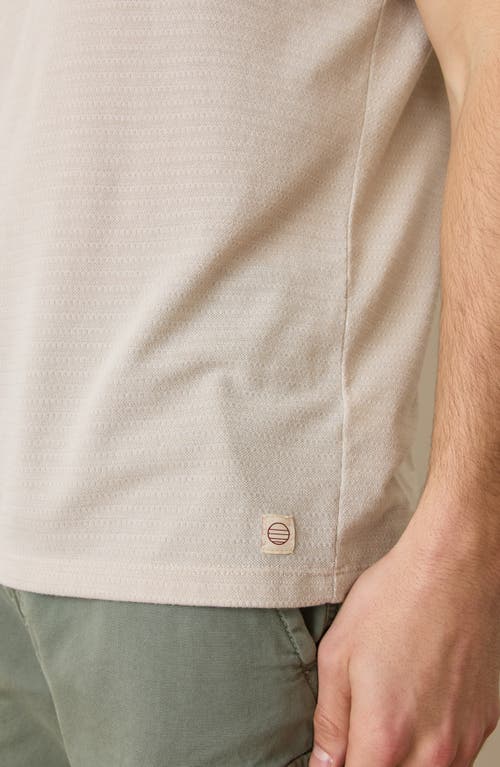 Marine Layer Signature Jacquard Crewneck T-shirt In Neutral
