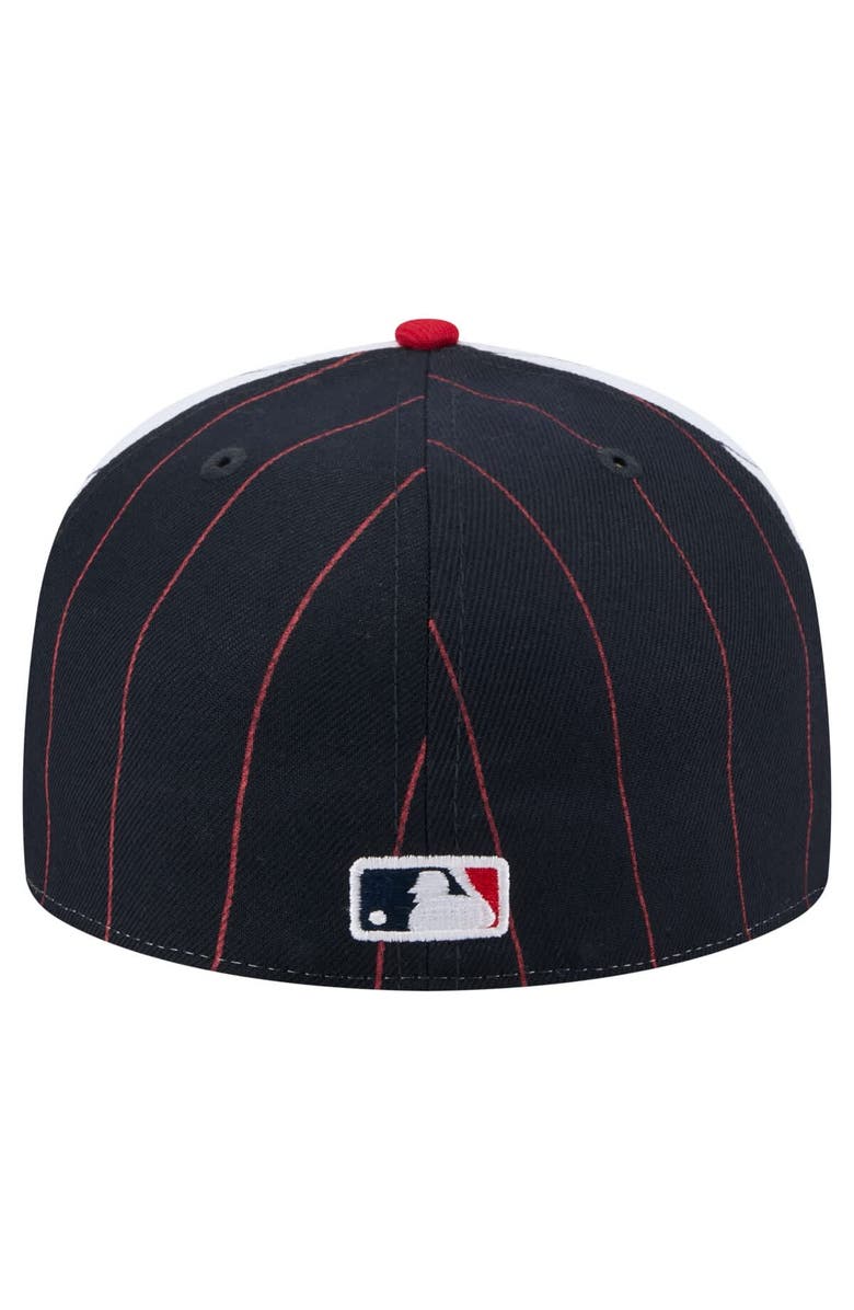 New Era Men's New Era Navy Boston Red Sox Pinstripe 59FIFTY Fitted Hat, Alternate, color, Navy