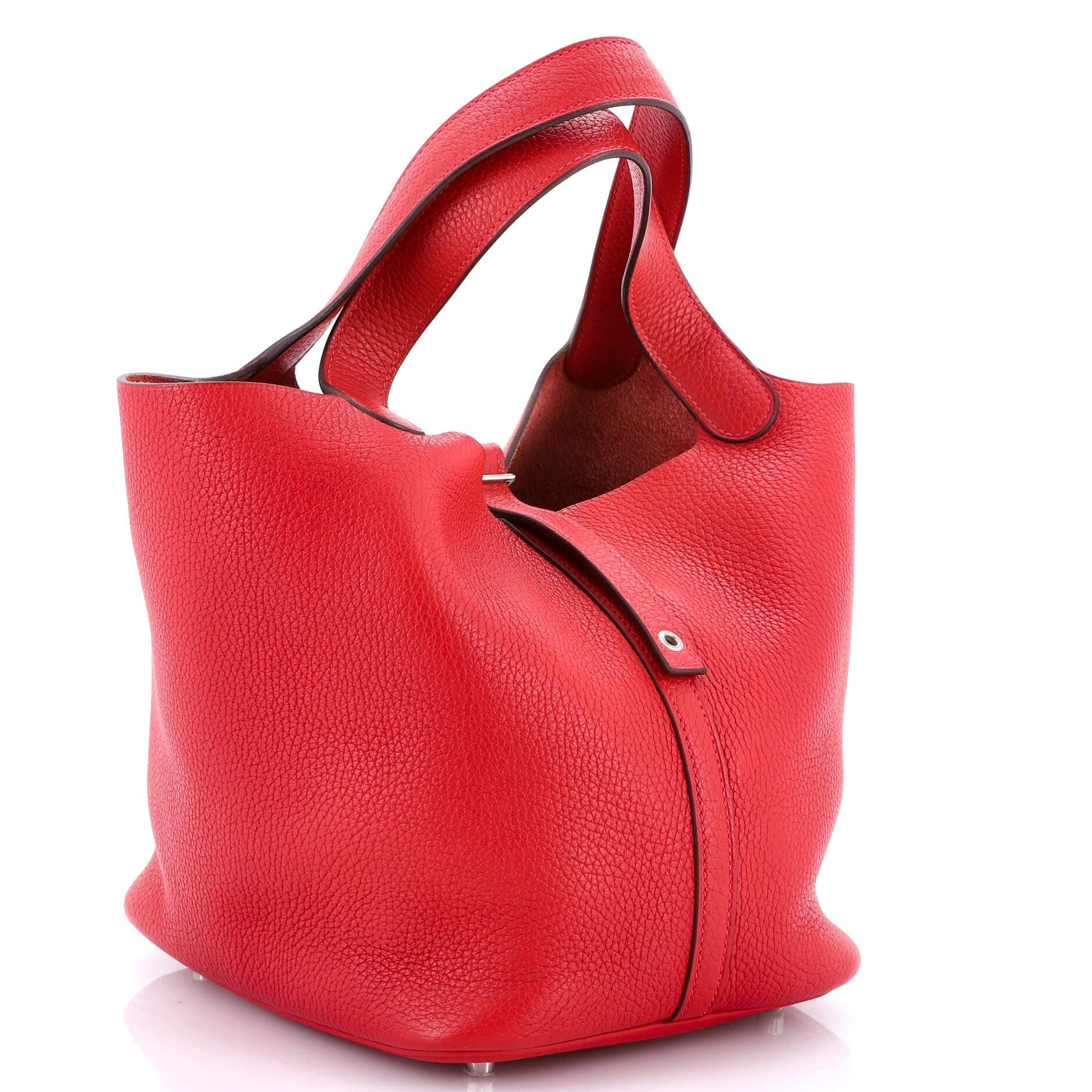 Picotin Lock Bag Clemence MM, Alternate, color, Red