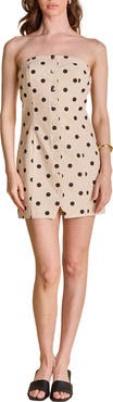 Endless Rose Polka Dot Cotton & Linen Mini Sundress