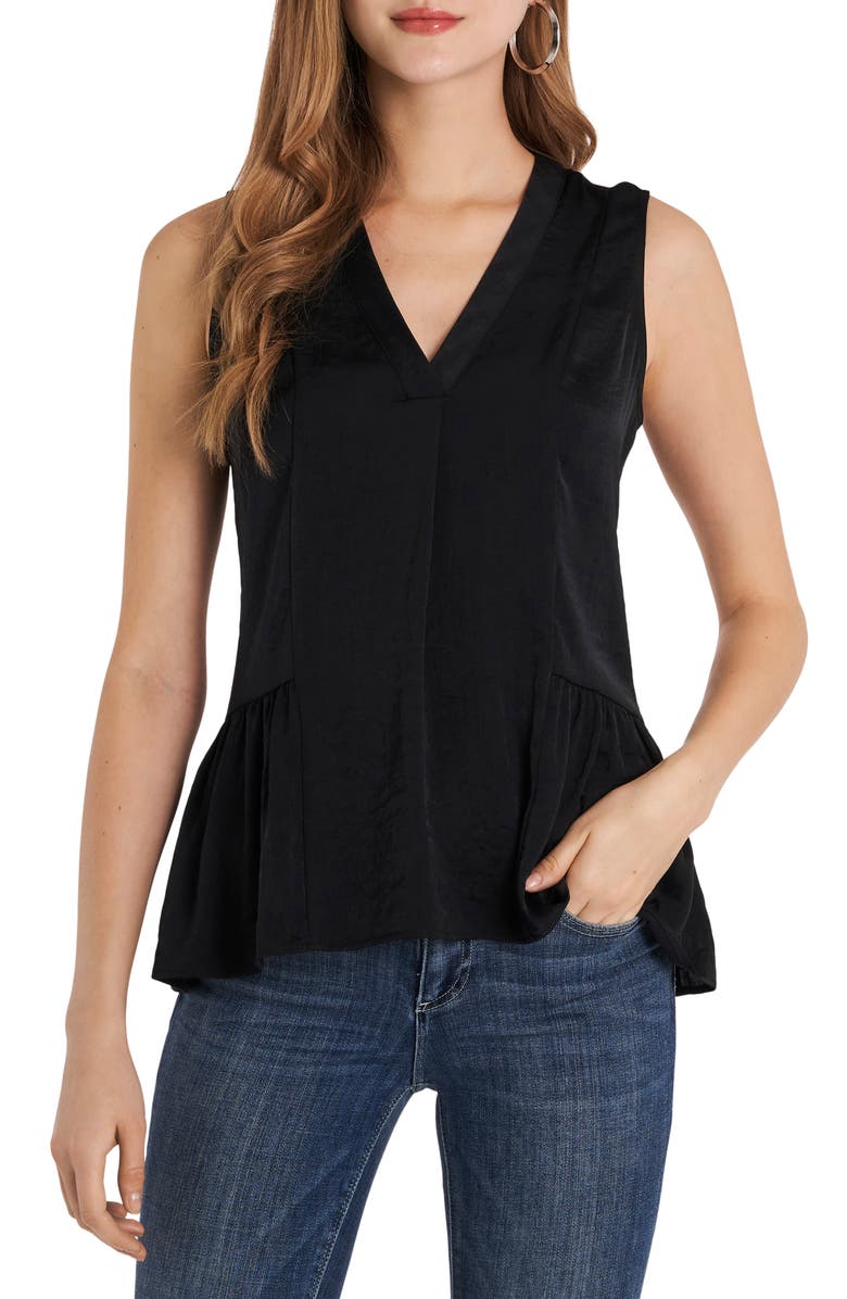 Vince Camuto Sleeveless Rumple Ruffle Blouse, Main, color,