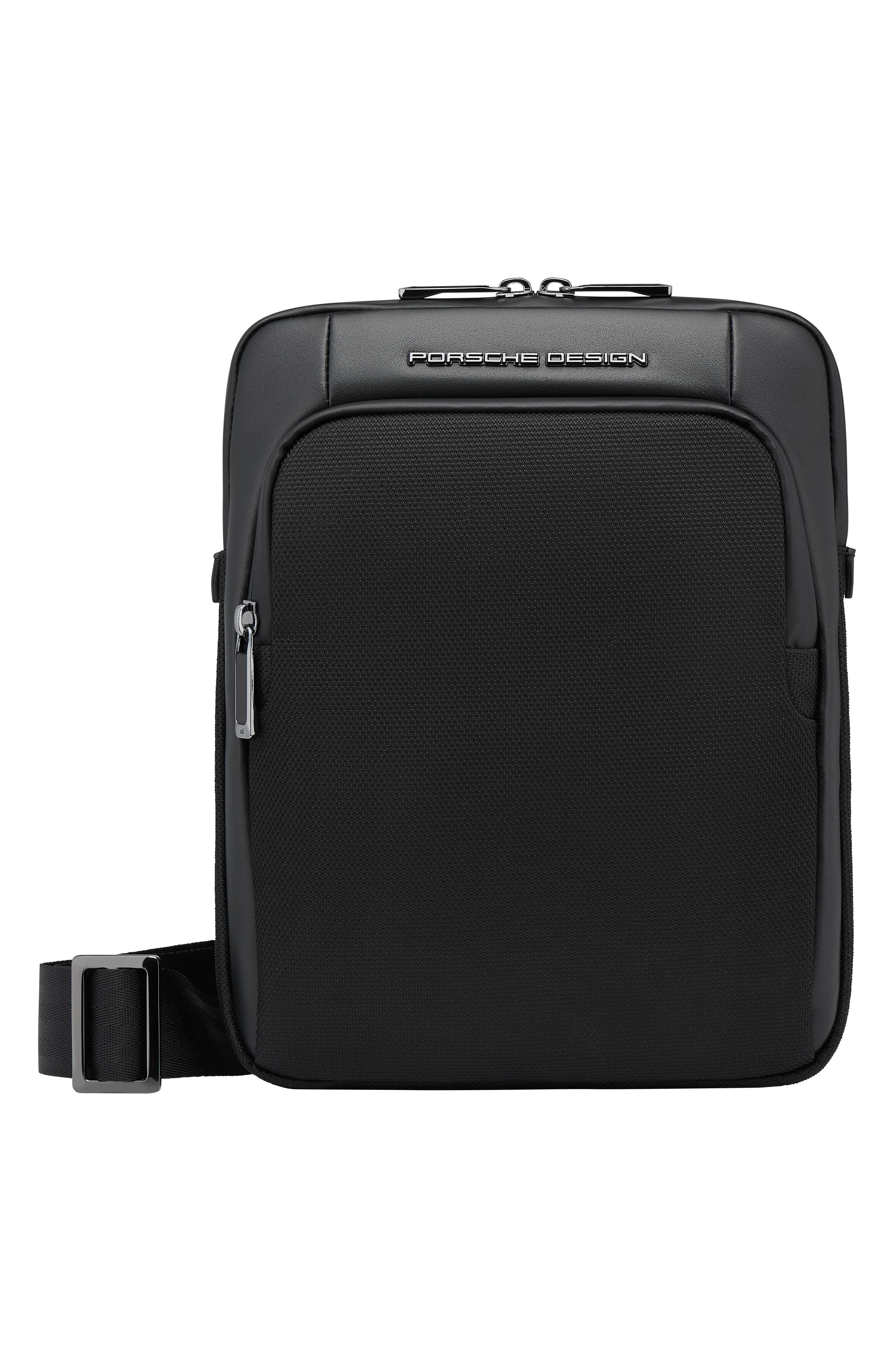 Roadster Small Nylon Shoulder Bag, Alternate, color, BLACK