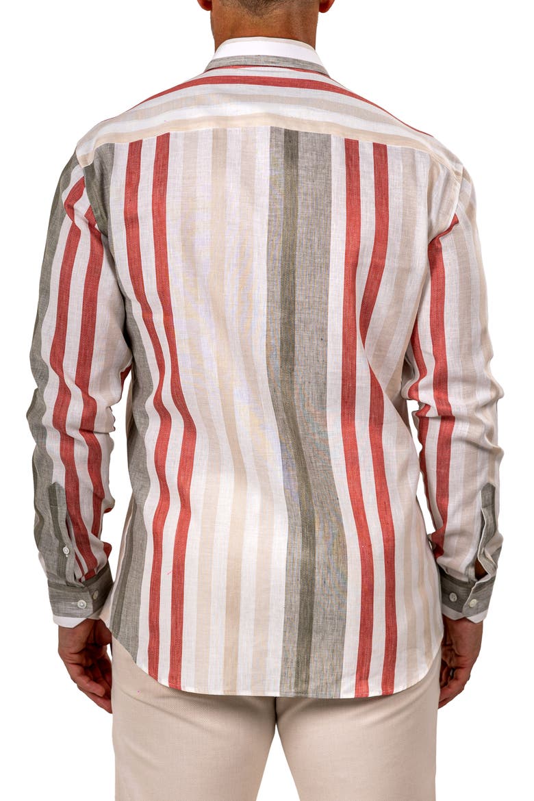 Fibonacci Marthy Contemporary Fit Button-Up Shirt, Alternate, color, WHITE/MULTI