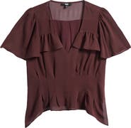 PAIGE Willa Ruffle Chiffon Top