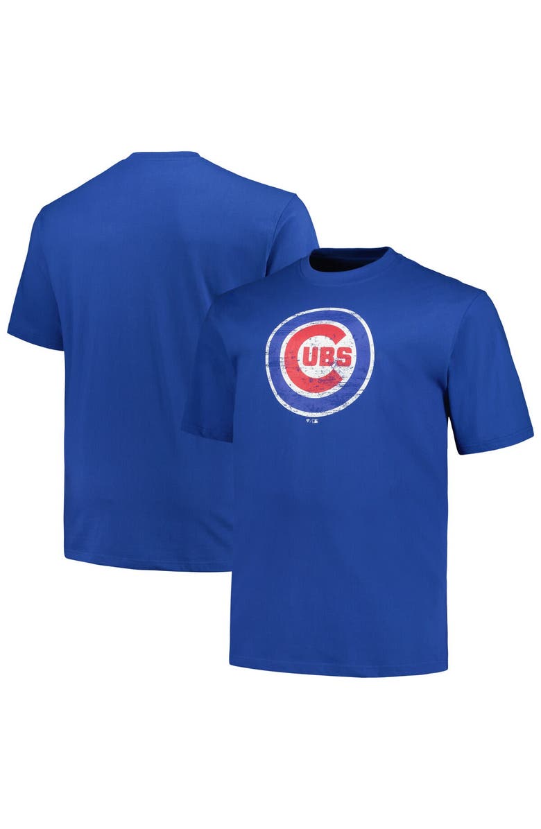 PROFILE Men's Profile Royal Chicago Cubs Big & Tall Primary Logo T-Shirt, Main, color, Royal