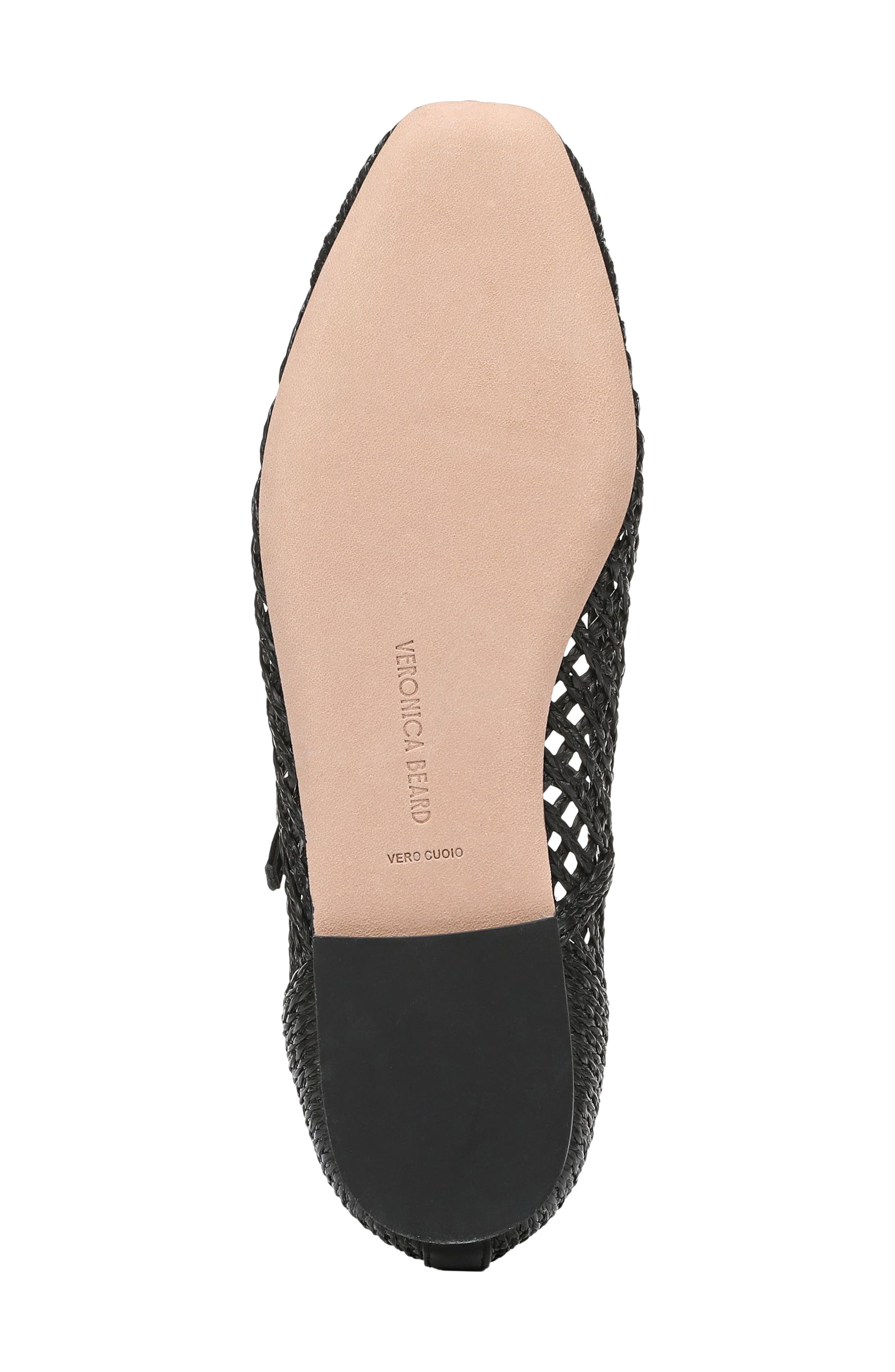 Veronica Beard Ellie Raffia Mary Jane Flat, Alternate, color, Black