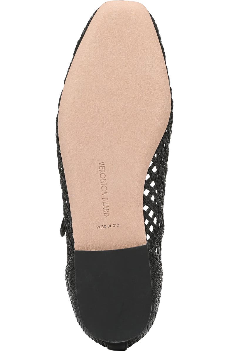 Veronica Beard Ellie Raffia Mary Jane Flat, Alternate, color, Black