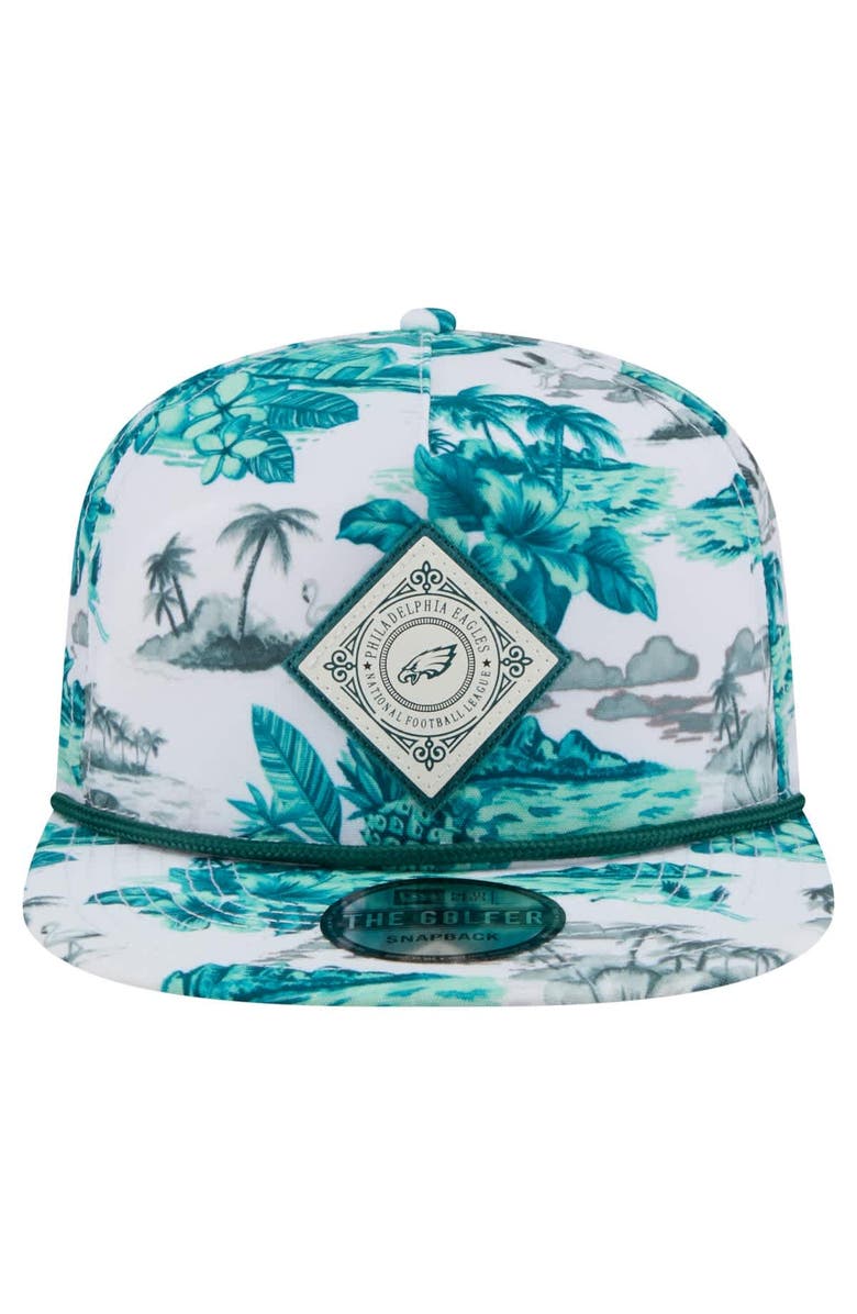 New Era Men's New Era White Philadelphia Eagles Adventure Golfer Snapback Hat, Alternate, color,