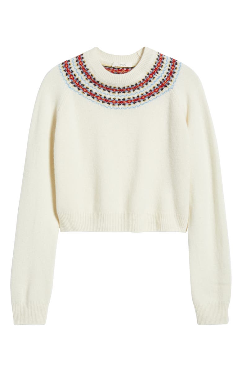 DÔEN Boniface Fair Isle Sweater, Alternate, color, Ivory Annecy Fair Isle