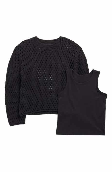Jessica Simpson Kids' Tank & Open Stitch Sweater Set