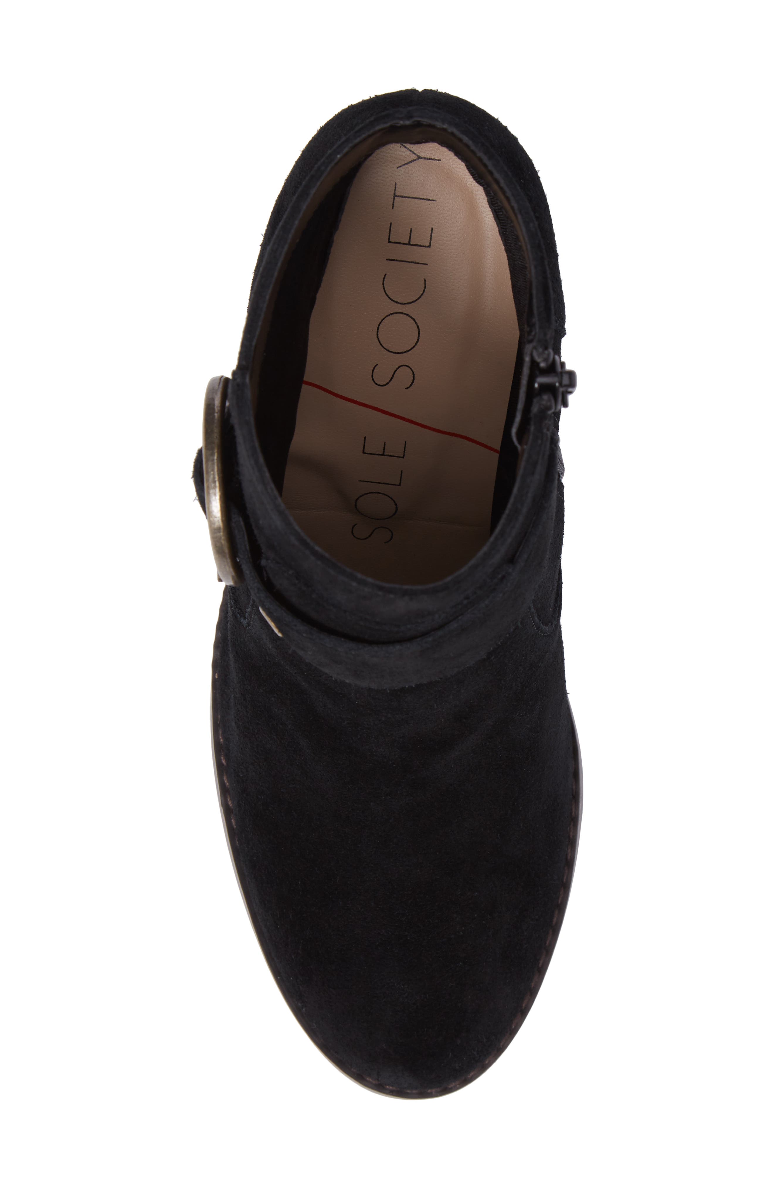 Grove Buckle Bootie, Alternate, color, BLACK