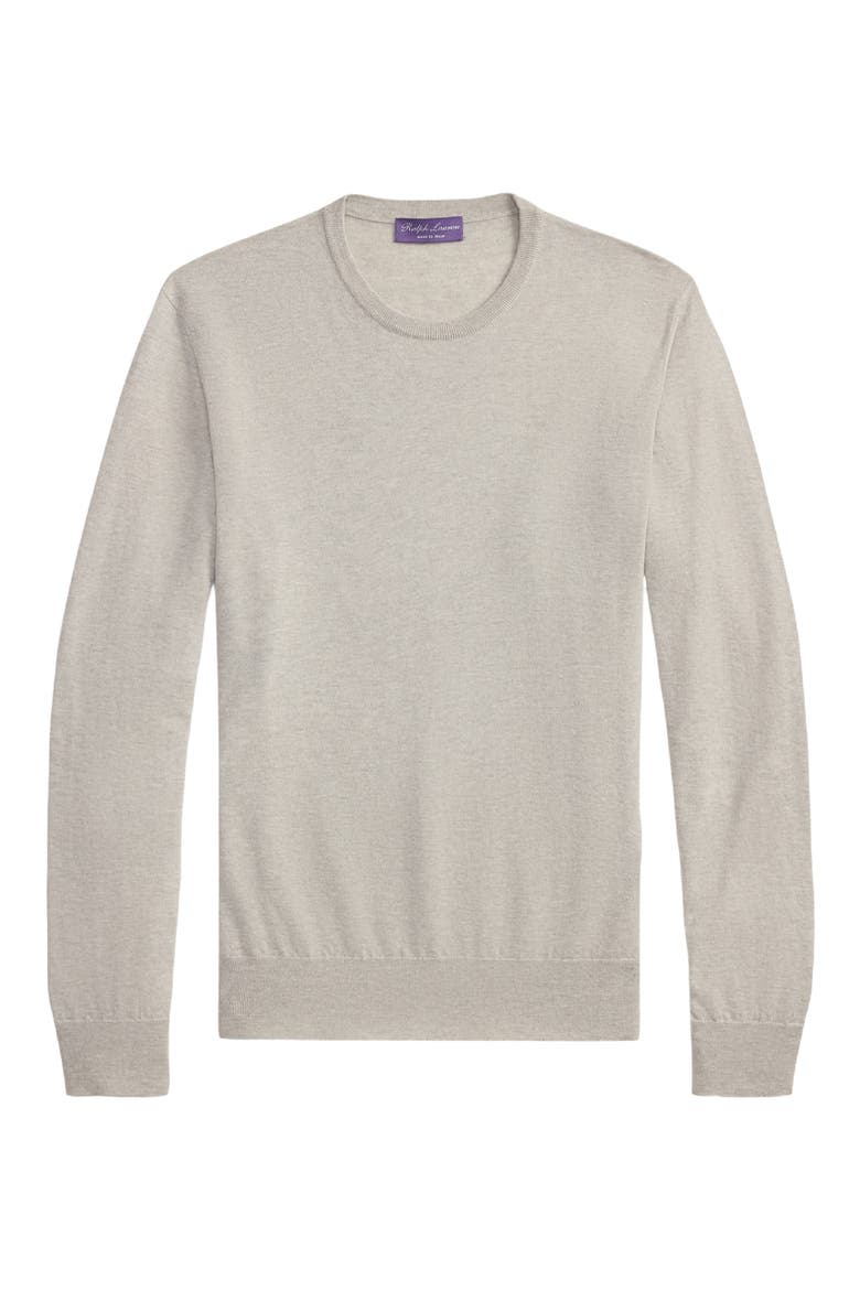 Fine Gauge Cashmere Sweater, Alternate, color, GREY HEATHER