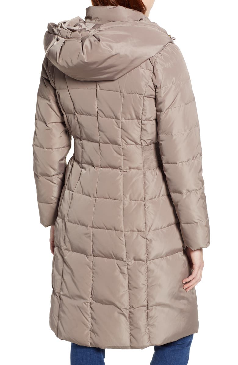 Cole Haan Bib Insert Down & Feather Fill Coat, Alternate, color, Cashew