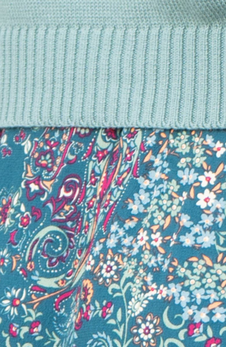 Seraphine Floral Paisley Dress & Sweater Maternity/Nursing Set, Alternate, color, 