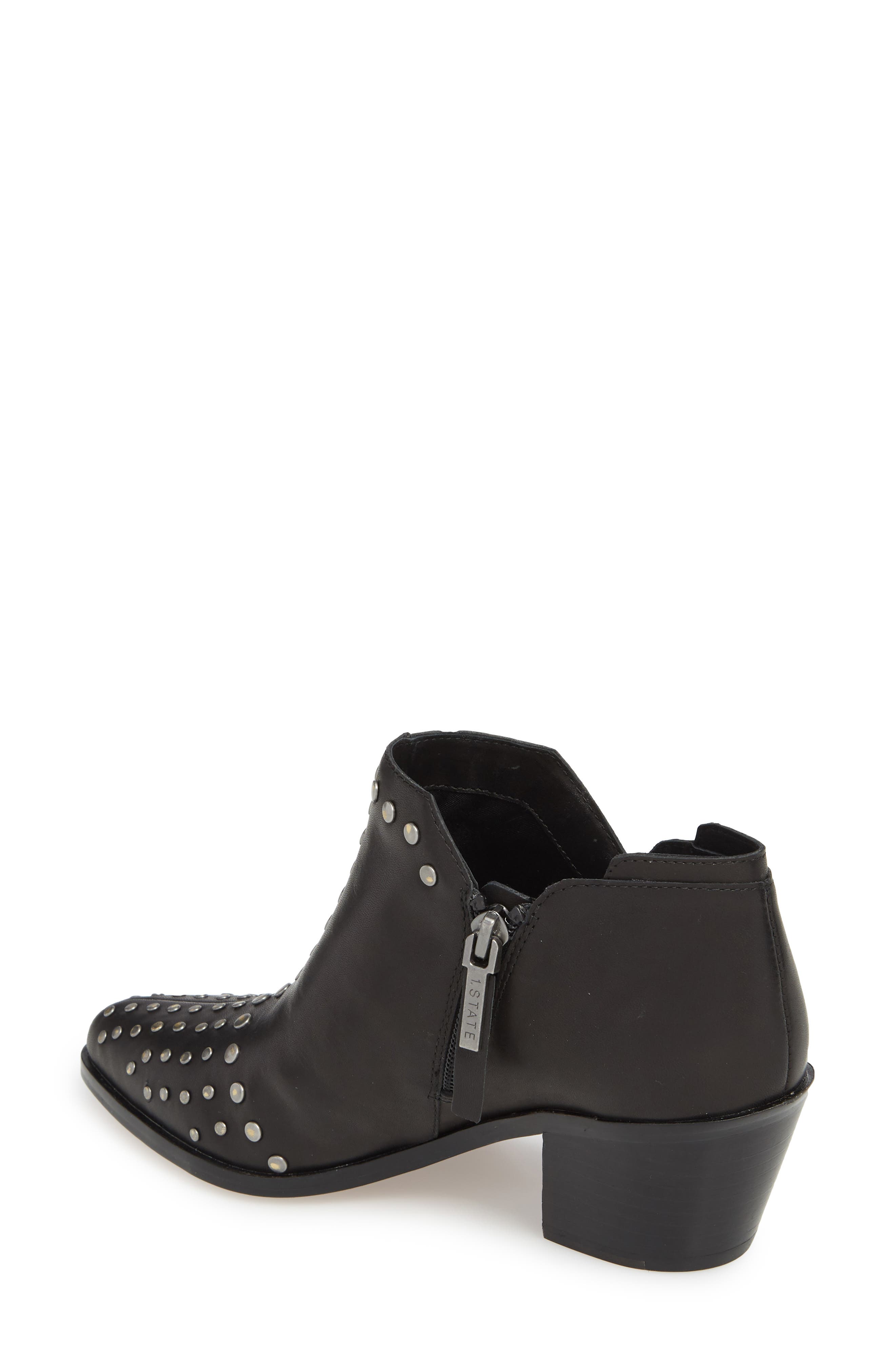 Loka Studded Bootie, Alternate, color, BLACK LEATHER