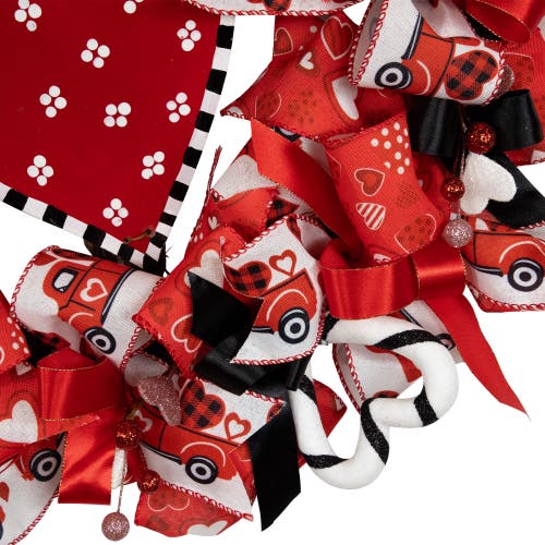 Northlight Ribbon And Twig Valentine's Day Wreath In Red
