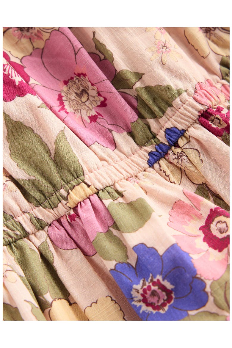 Kids' Gathered Elastic Waist Dress, Alternate, color, BLOOMING PINK FLORAL BLOOM