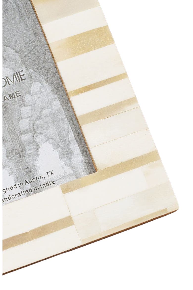Dari Sandstone Picture Frame - Hand Carved Bone, Alternate, color, White/Beige - Stripe