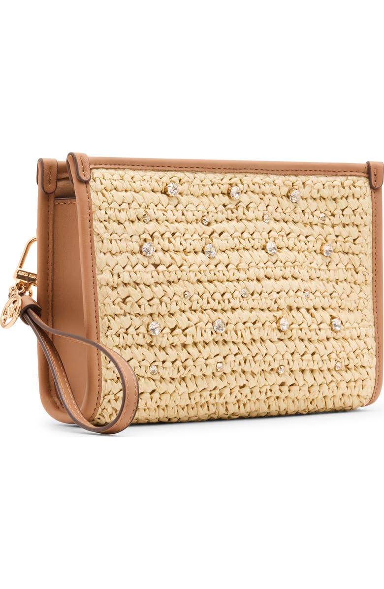 Anne Klein Rhinestone Woven Wristlet, Alternate, color,