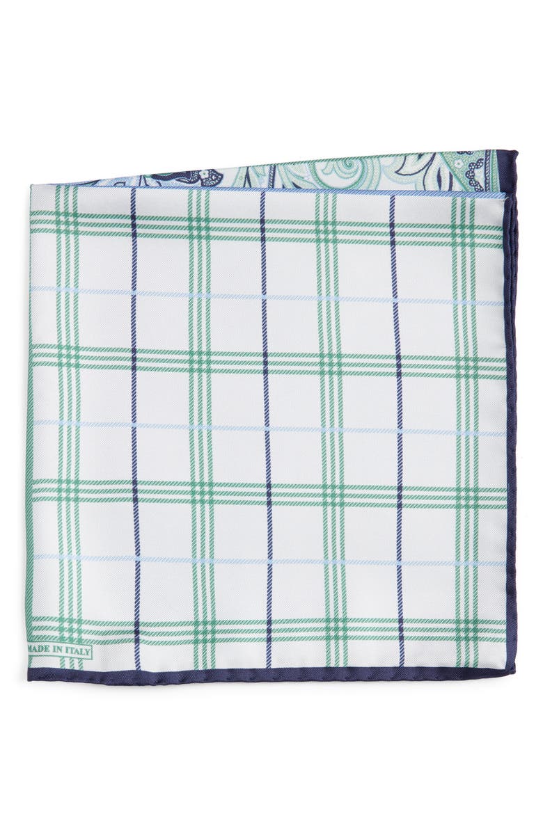 Nordstrom Patchwork Silk Pocket Square, Main, color,