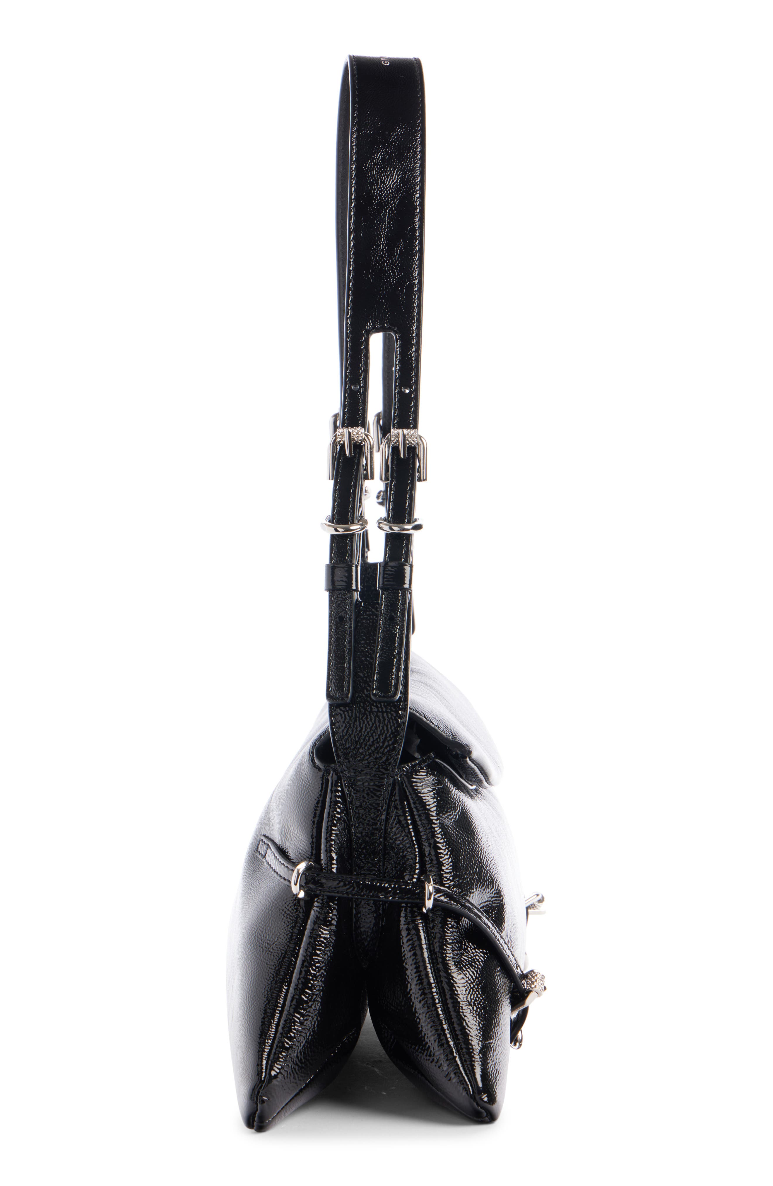 Givenchy Small Voyou Patent Leather Shoulder Bag, Alternate, color, 