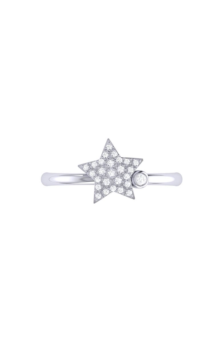 LuvMyJewelry Dreamer Dazzle Star Bezel Diamond Ring - 0.14ct., Alternate, color, Silver