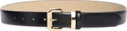 Vince Camuto Bevel Edge Buckle Faux Leather Belt