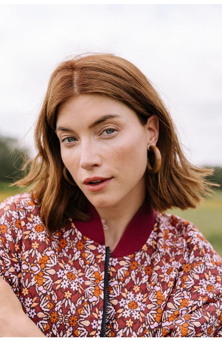 Noonday Collection Wooden Hoops, Alternate, color, Brown