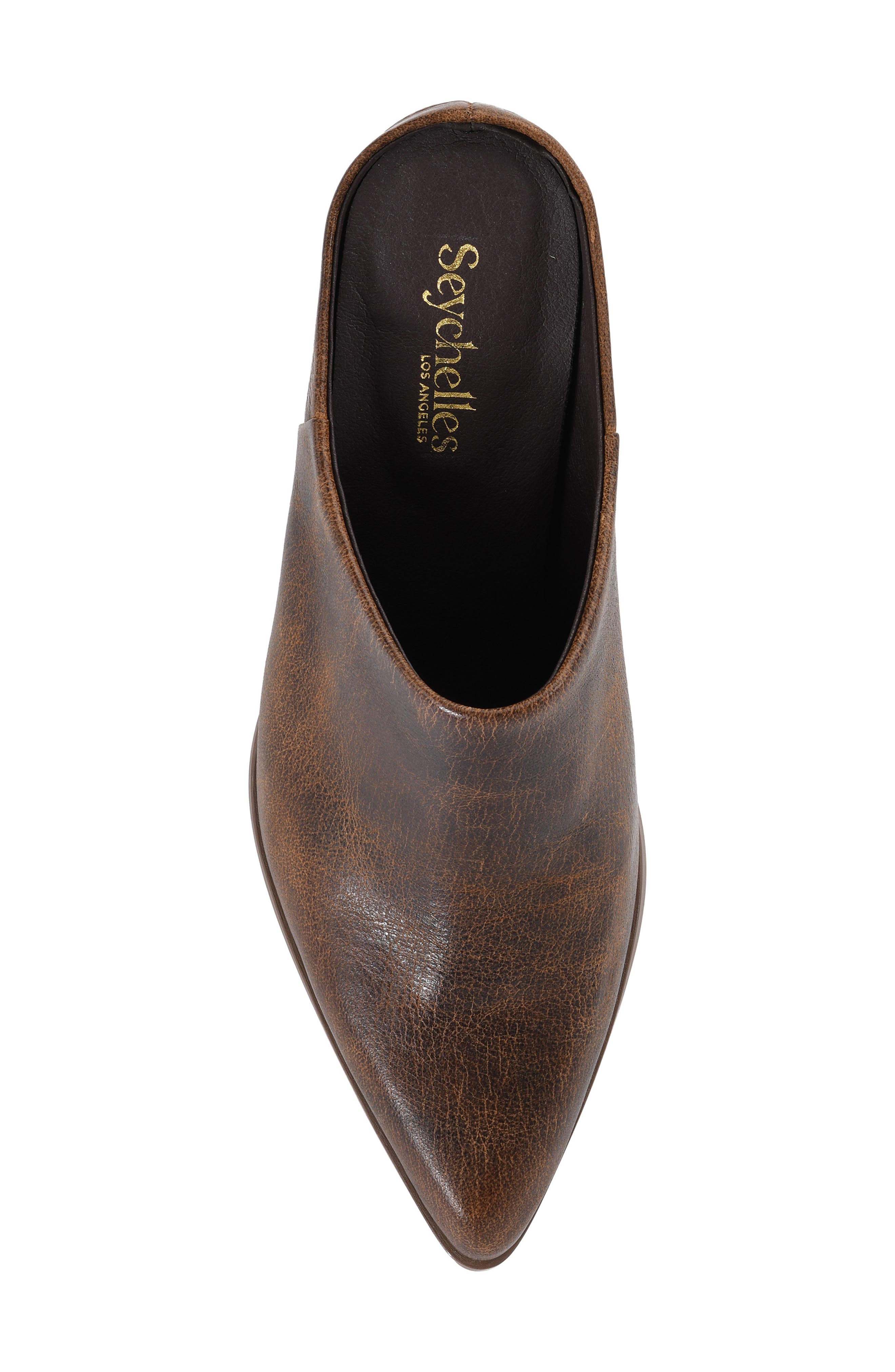 Morning Joe II Leather Heeled Mule, Alternate, color, BROWN